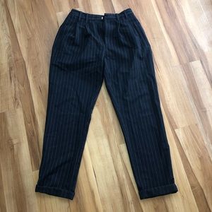 Striped navy and white trousers (Urban Outfitters)